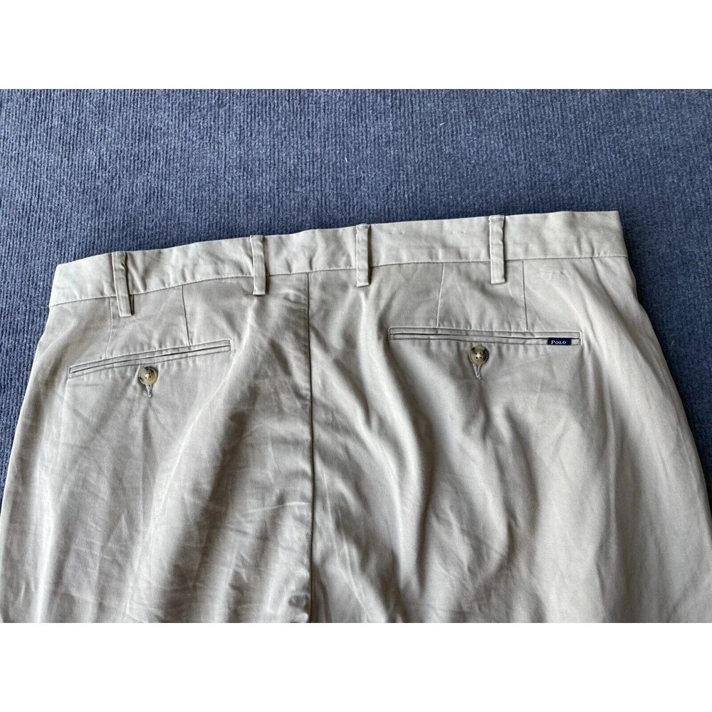 Polo Ralph Lauren mens chinos pants stretch straight fit khaki 40x30 tan t 38x30